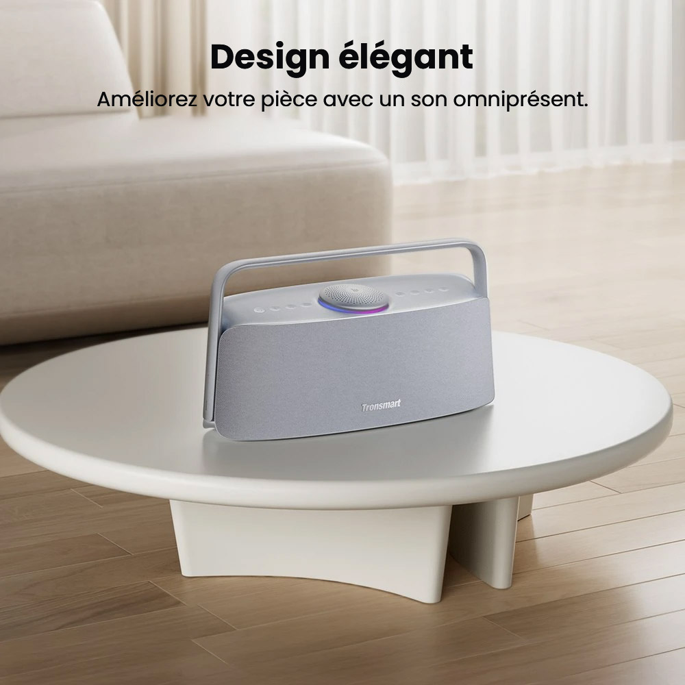 Enceinte audio spatiale domestique Tronsmart Fiitune X30, son haute résolution, autonomie de 14 heures