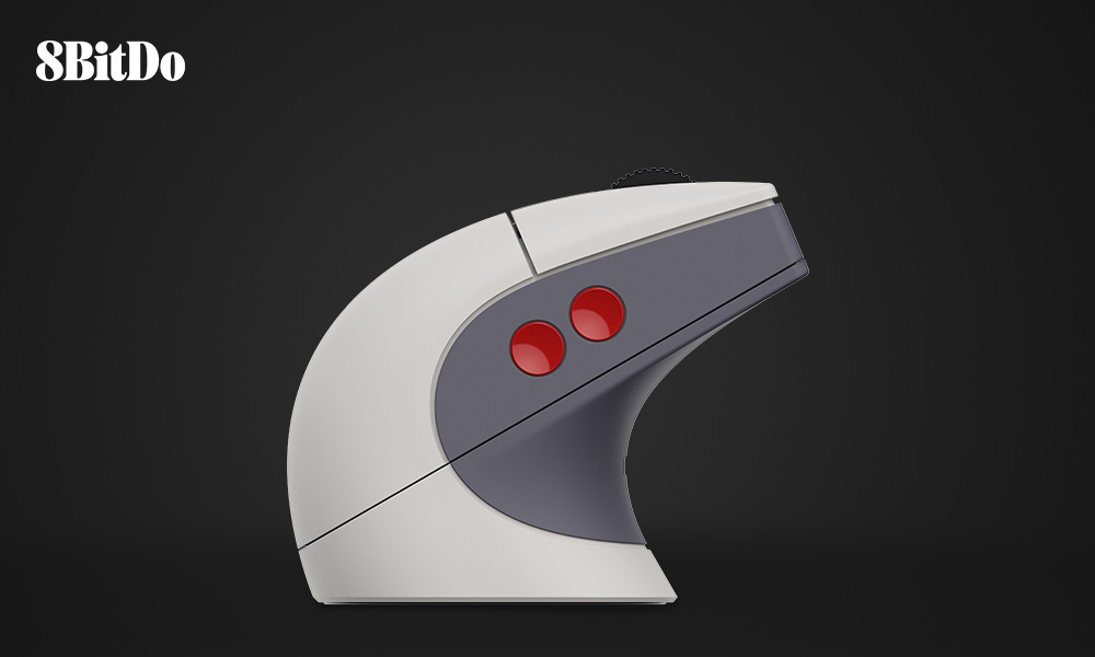 8BitDo Retro R8 Mouse N Edition, 3 Connection Modes, PAW 3395 Sensor, Programmable Buttons