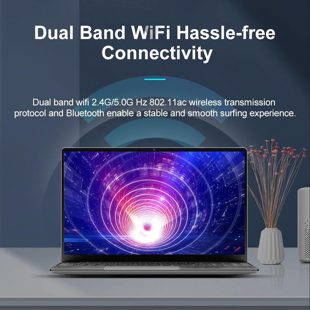 Ninkear A15 Plus 15.6'' Laptop, AMD Ryzen 7 5825U 8 Cores 4.5GHz, 1920*1080 IPS Screen, 32GB RAM 1TB SSD, 2.4G/5G WiFi, Fingerprint Unlock, Backlit Keyboard, Full-featured Type-C*1, USB3.0*3, HDMI*1, Micro SD Card Reader *1, Headphone Jack*1