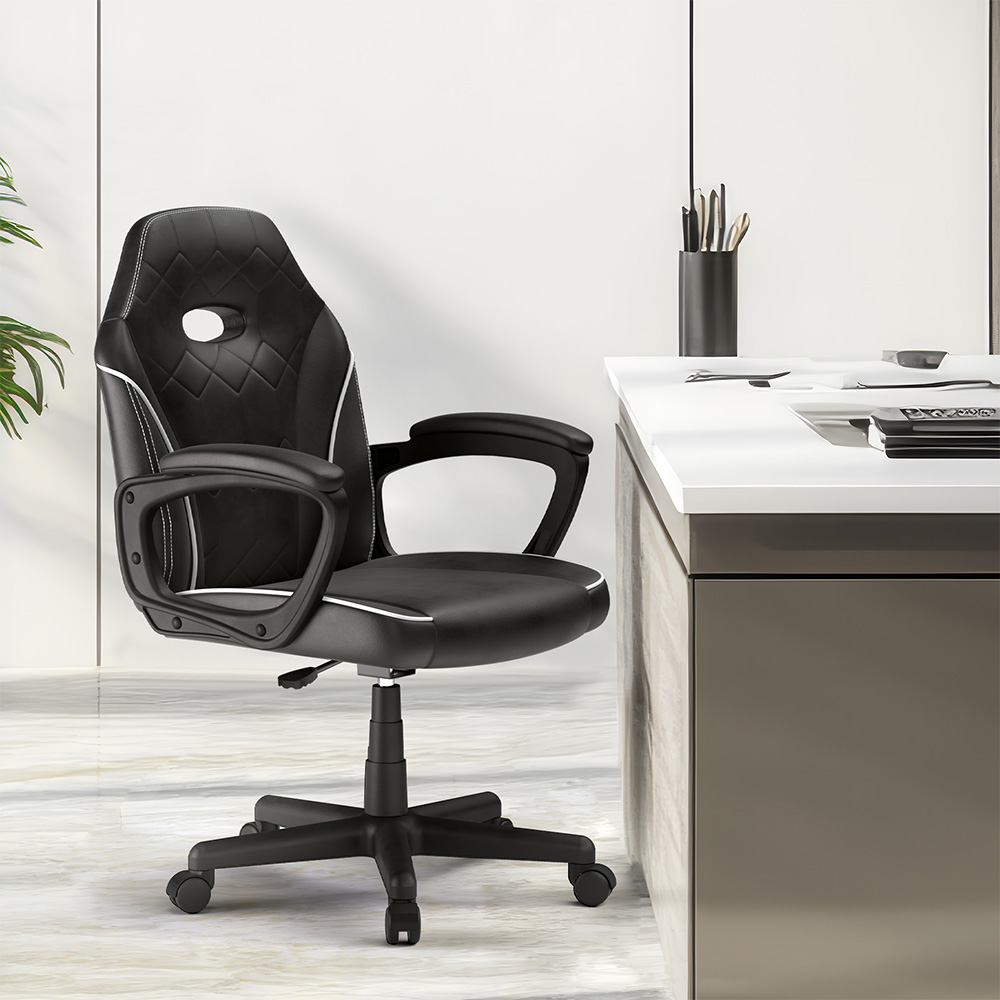 ACGAM CG-4746 Gamer irodai szék Kis változat, Ergonomikus habszivacs háttámla, 360°-ban forgatható és állítható magasságú, 360°-ban forgatható és magasságállítható