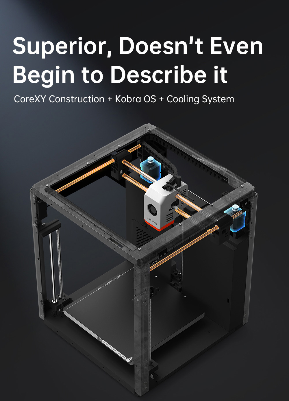 Refurbished Anycubic Kobra S1 Combo 3D Printer, Vibrant 8-Color Printing, 600mm/s Ultra-Fast Speed, Auto-leveling, 320°C Hotend, 44dB Ultra-Quiet, CoreXY Construction, 250*250*250mm