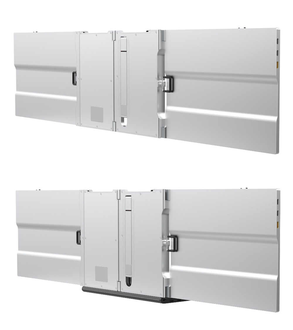 AOSIMAN S140FPC-1 Laptop Screen Extender, 14 inch 1920*1200 Dual Screen Portable Monitor for 13.3-15.6 inch Laptop, 60Hz Refresh Rate, Plug and Play, 2*Mini HDMI, 4*Type-C