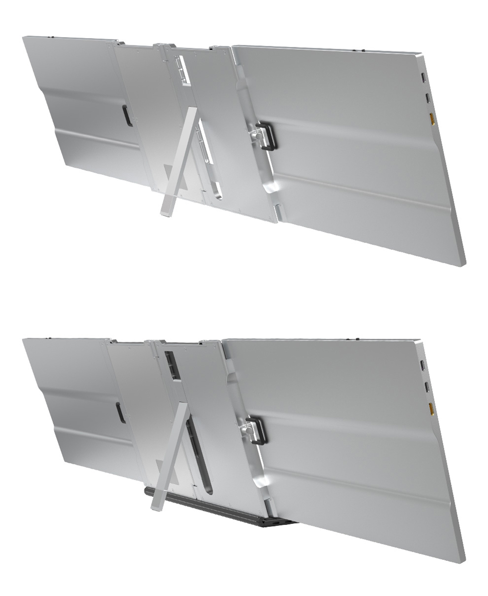 AOSIMAN S140FPC-1 Laptop Screen Extender, 14 inch 1920*1200 Dual Screen Portable Monitor for 13.3-15.6 inch Laptop, 60Hz Refresh Rate, Plug and Play, 2*Mini HDMI, 4*Type-C