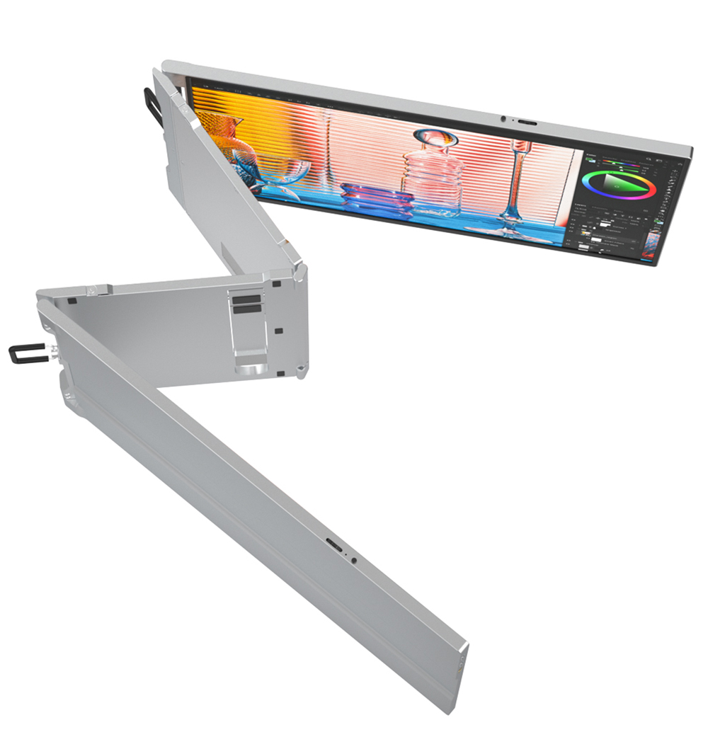 AOSIMAN S140FPC-1 Laptop Screen Extender, 14 inch 1920*1200 Dual Screen Portable Monitor for 13.3-15.6 inch Laptop, 60Hz Refresh Rate, Plug and Play, 2*Mini HDMI, 4*Type-C