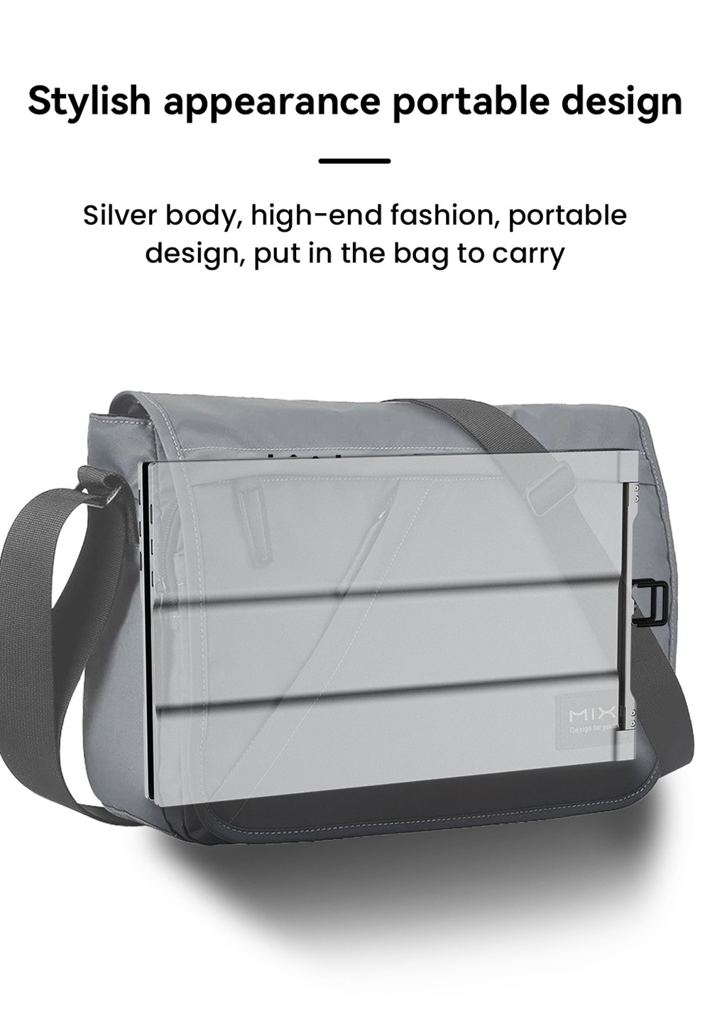 AOSIMAN S140FPC-1 Laptop Screen Extender, 14 inch 1920*1200 Dual Screen Portable Monitor for 13.3-15.6 inch Laptop, 60Hz Refresh Rate, Plug and Play, 2*Mini HDMI, 4*Type-C