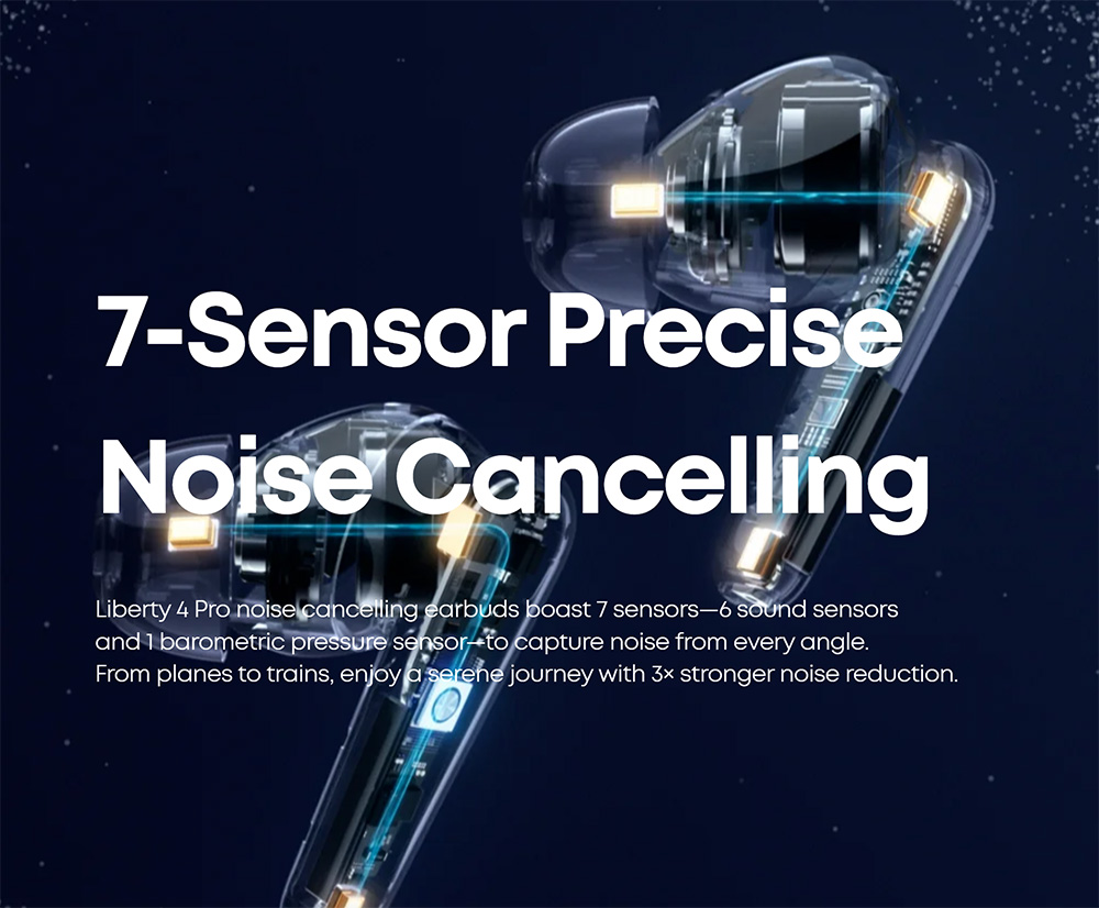 Anker Soundcore Liberty 4 Pro ANC Earbuds TWS Headphones, Adaptive ANC 3.0, Hi-Res Audio, Fast Charging, IPX5 Waterproof - Black