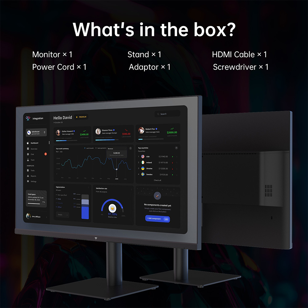 Refurbished KTC H32T13 Gaming Monitor, 32 inch 2560*1440 16:9 IPS Screen, 100Hz Refresh Rate, FreeSync & G-Sync, 1000:1 Contrast Ratio, Low Blue Light & Flicker Free, 2*HDMI 2.0, 1*DP1.4, 1*Earphone Jack, VESA Mount