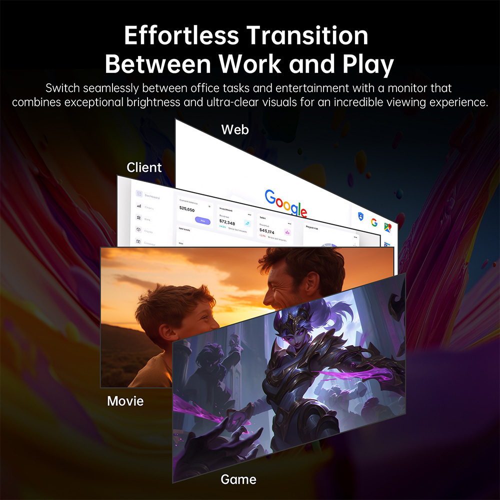 Refurbished KTC H32T13 Gaming Monitor, 32 inch 2560*1440 16:9 IPS Screen, 100Hz Refresh Rate, FreeSync & G-Sync, 1000:1 Contrast Ratio, Low Blue Light & Flicker Free, 2*HDMI 2.0, 1*DP1.4, 1*Earphone Jack, VESA Mount