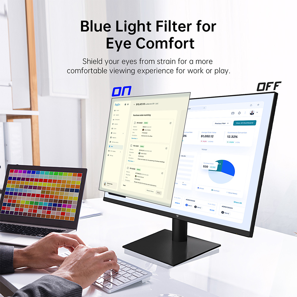 Refurbished KTC H32T13 Gaming Monitor, 32 inch 2560*1440 16:9 IPS Screen, 100Hz Refresh Rate, FreeSync & G-Sync, 1000:1 Contrast Ratio, Low Blue Light & Flicker Free, 2*HDMI 2.0, 1*DP1.4, 1*Earphone Jack, VESA Mount