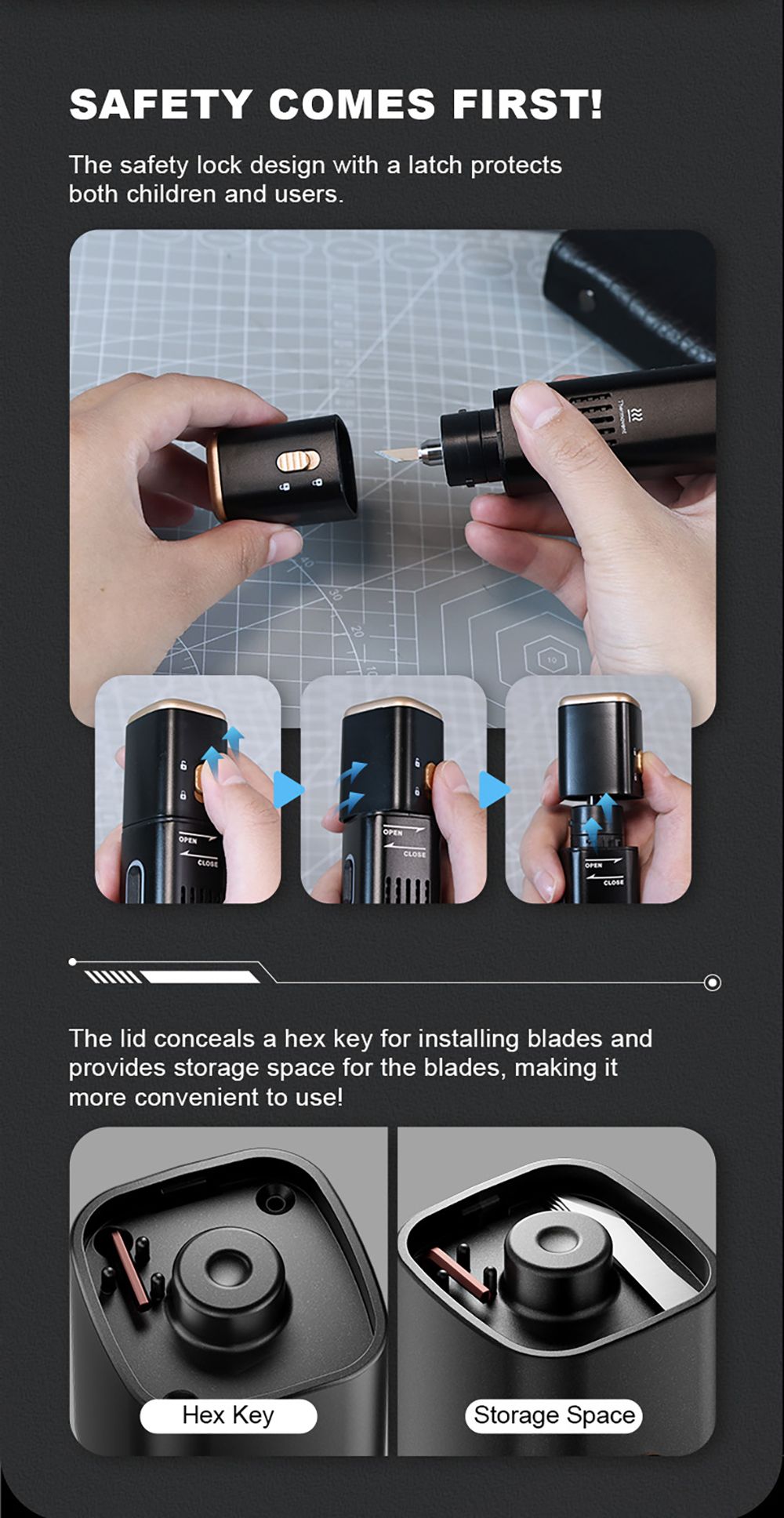 Jakemy JM-Y10 2-in-1 Ultrasonic Cutter & Polisher, 35W 40kHz, OLED Display, for DIY/Medical/Industrial, Model Prototyping & Deburring