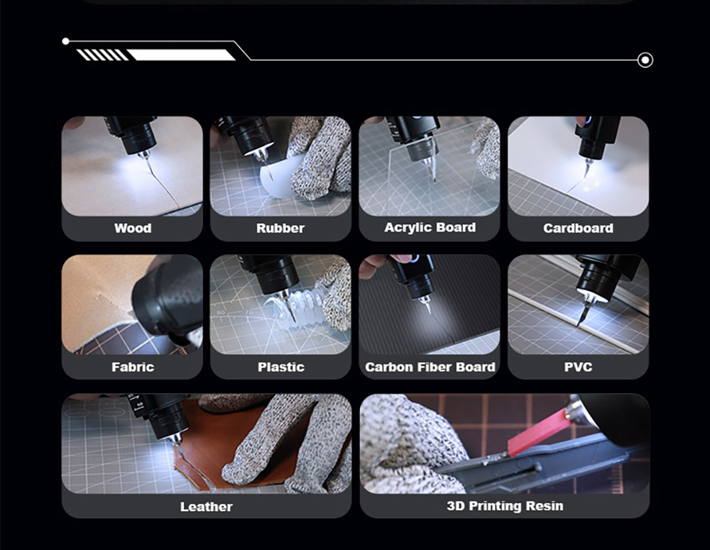 Jakemy JM-Y10 Pro 2-in-1 Ultrasonic Cutter & Polisher, 35W 40kHz, OLED Display, for DIY/Medical/Industrial, Model Prototyping & Deburring