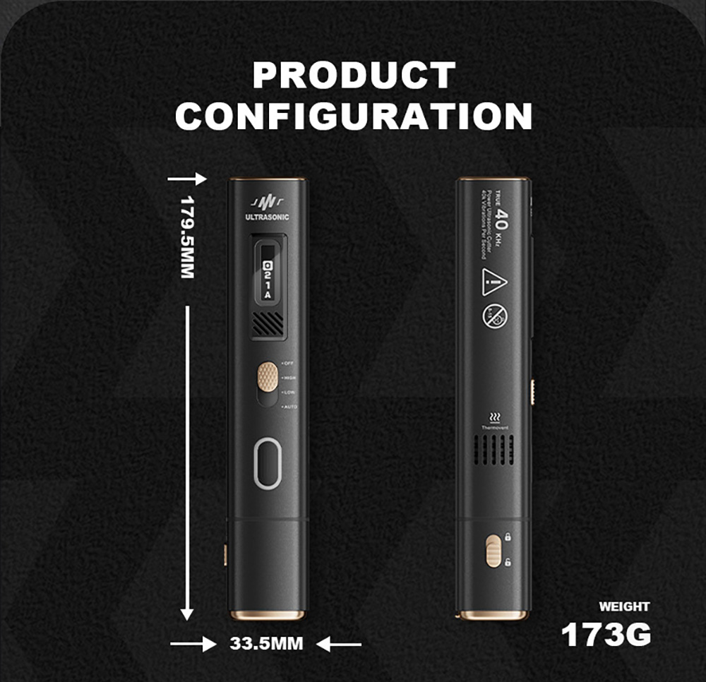Jakemy JM-Y10 Pro 2-in-1 Ultrasonic Cutter & Polisher, 35W 40kHz, OLED Display, for DIY/Medical/Industrial, Model Prototyping & Deburring