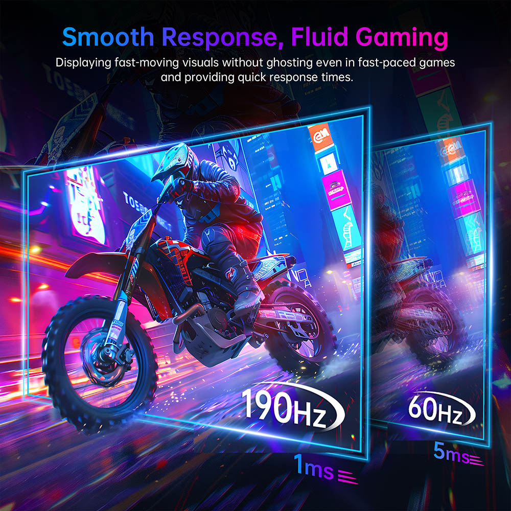 Refurbished KTC H24F8 23.8 inch FHD 190Hz Gaming Monitor with Fast IPS Panel and HDR10 Support