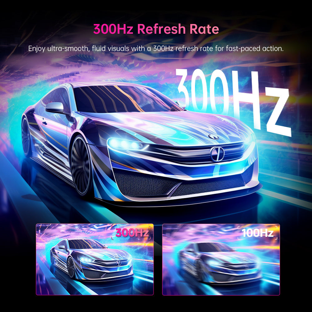 Refurbished KTC H27E6 27 inch Gaming Monitor, 2560*1440 QHD Fast IPS Screen, 300Hz 240Hz Refresh Rate, HDR 400, 1ms Response Time, FreeSync & G-Sync, 144% sRGB, VESA Mountable, 2*HDMI 2.1, 2*DP 1.4, 1*USB 2.0, 1*Earphone