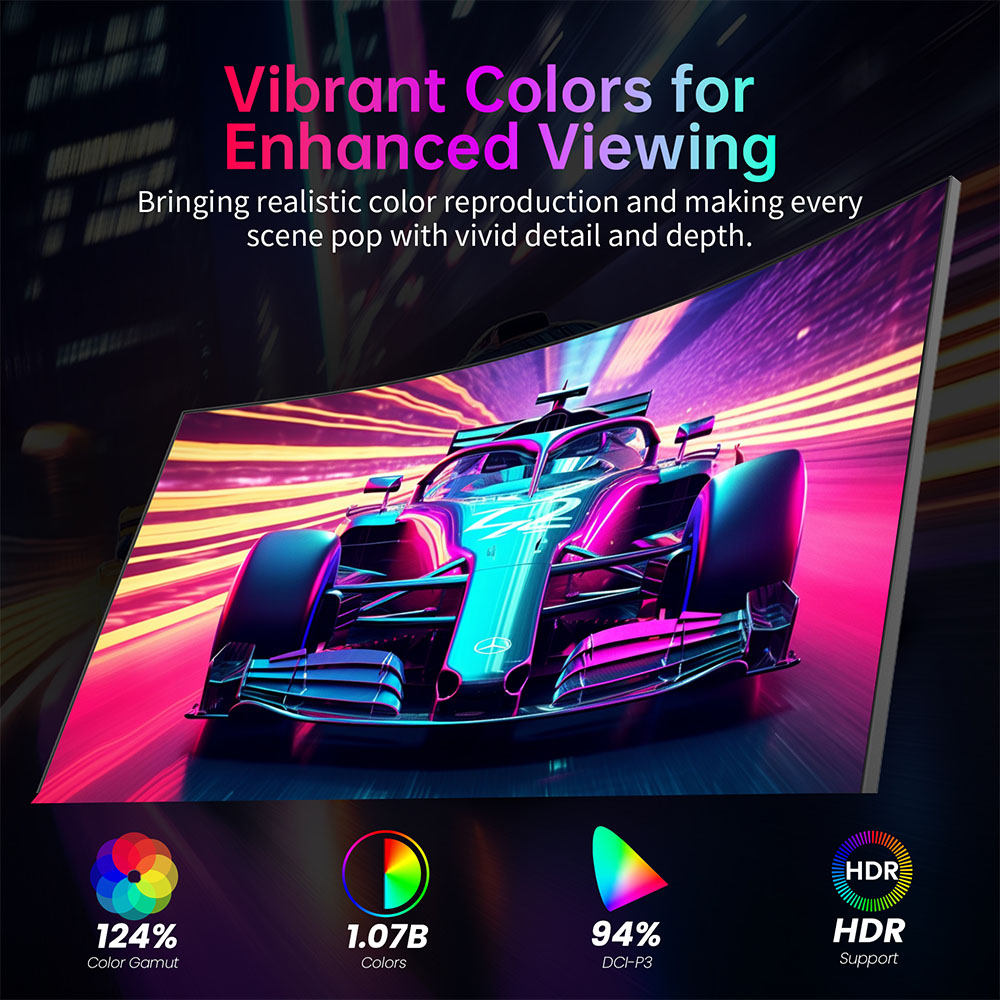 Refurbished KTC H27S25E 27 inch QHD 240Hz Gaming Monitor with 2K QHD High Resolution and 1000R Curvature