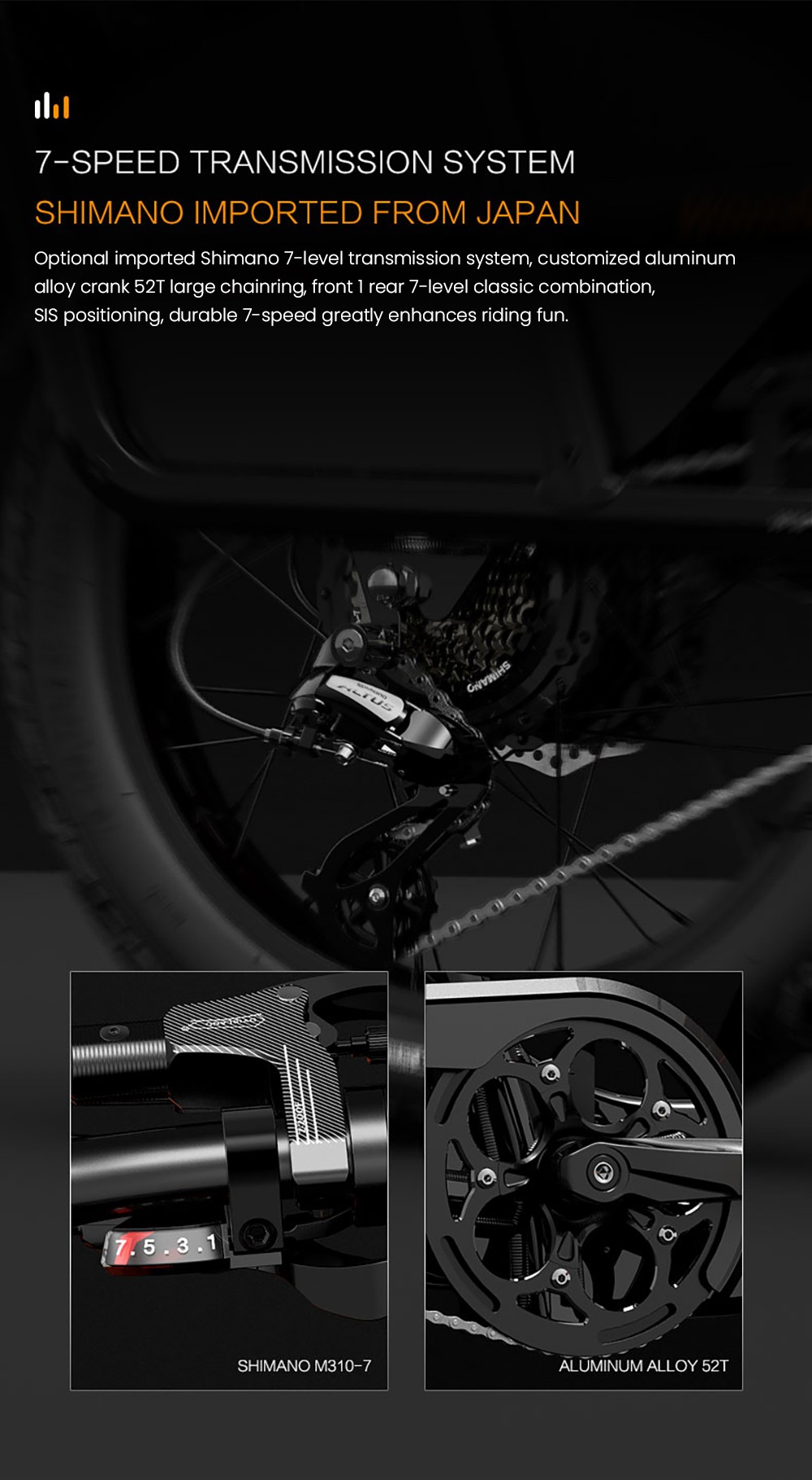 LANKELEISI Wombat-1 Cargo-Elektrofahrrad, 1000-W-Motor, 48-V-20-Ah-Akku, 20 x 3,0-Zoll-Reifen, 46 km/h Höchstgeschwindigkeit, 150 km Reichweite, hydraulische Scheibenbremse, Vorderradfederung mit Ölfeder, Shimano 7-Gang-Schaltung – Grau