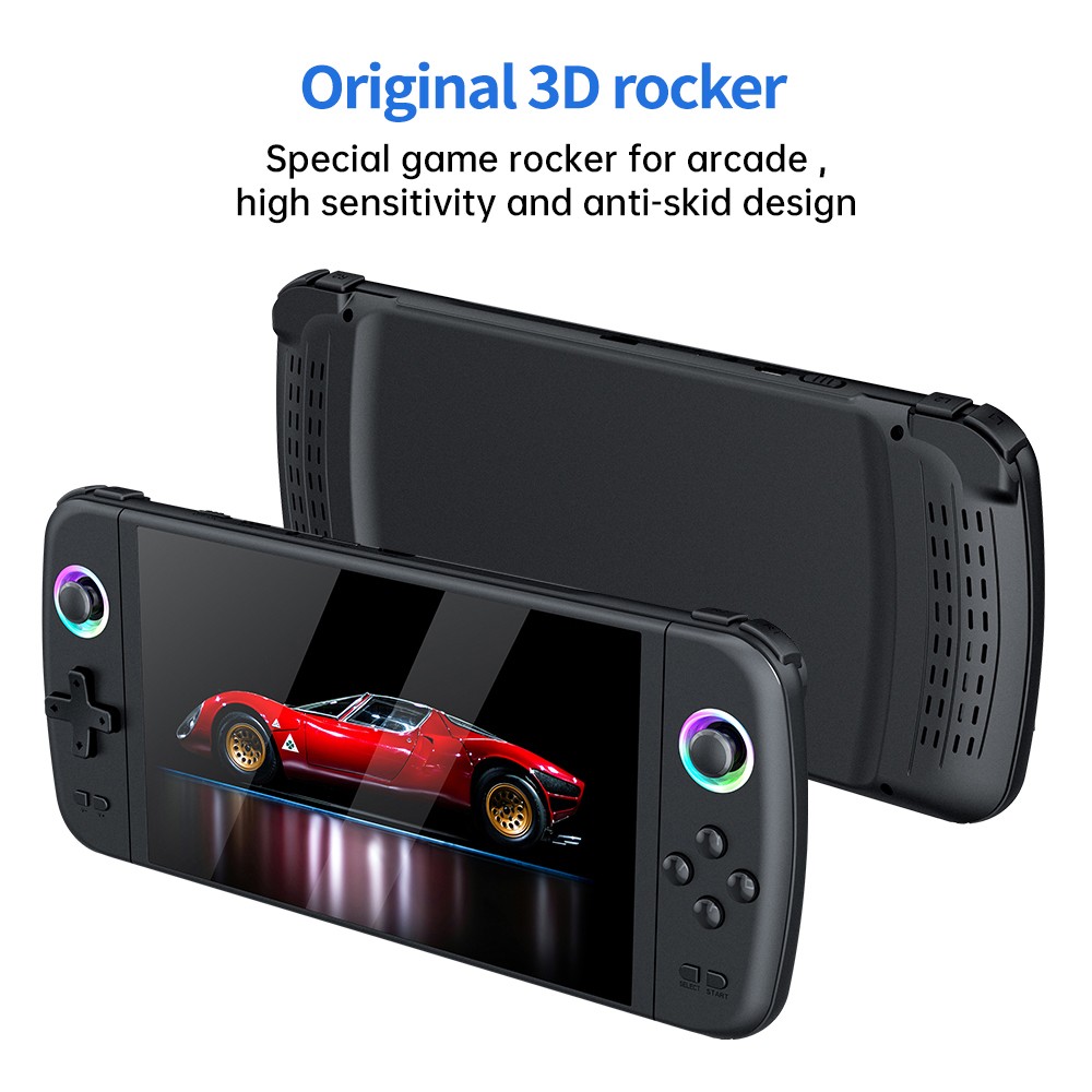 M27 Handheld Game Console, 256GB TF Card, 7 inch IPS Screen, RGB Light, 30+ Simulator, Original 3D Rocker