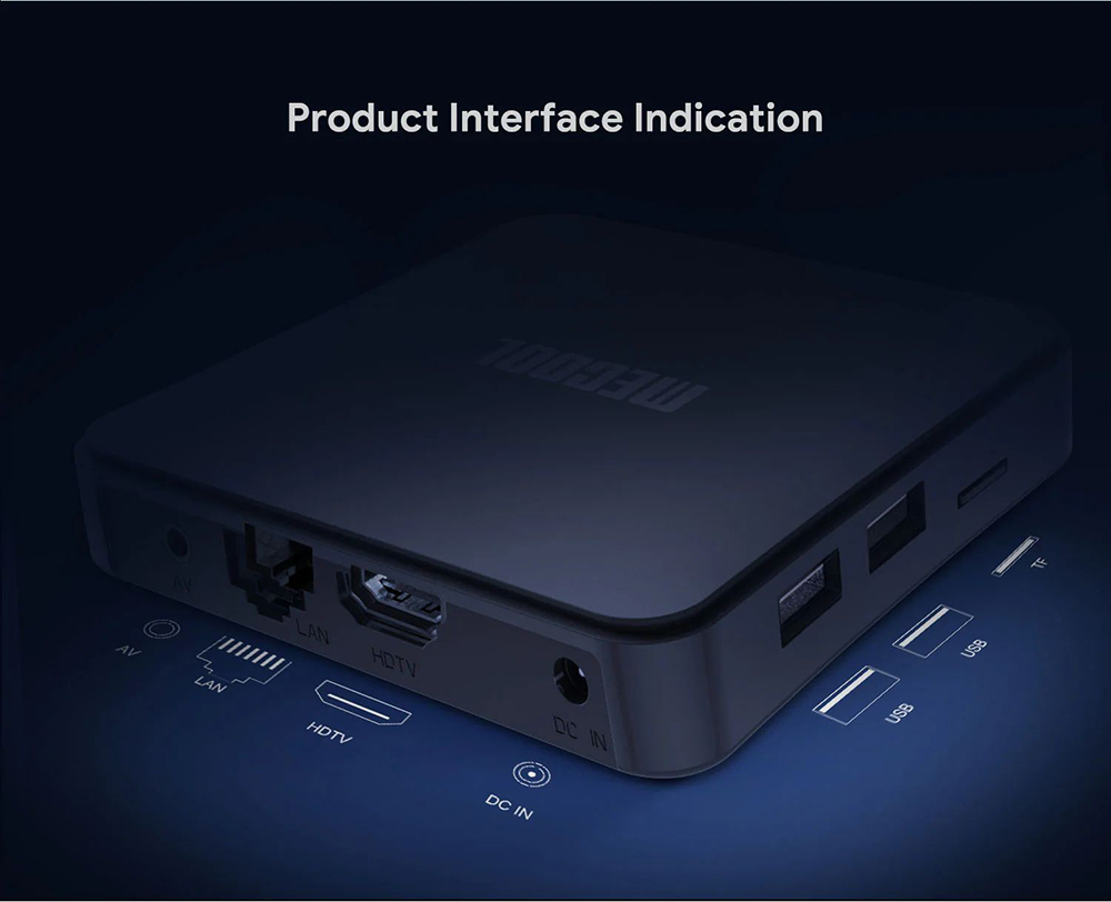 MECOOL KM7 SE Android 11 TV Box, Amlogic S905Y4, 2GB RAM 32GB ROM, 2.5G/5G WIFI 6 Bluetooth 5.1, Built-in Chromecast, Google Play & Google Assistant, 1*HDMI, 1*TF Card, 2*USB2.0, 1*AV, 1*RJ45 - UK Plug