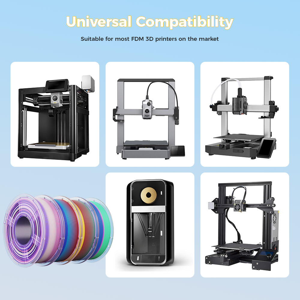 Mecpow Filament PLA,1kg - Arc-en-Ciel