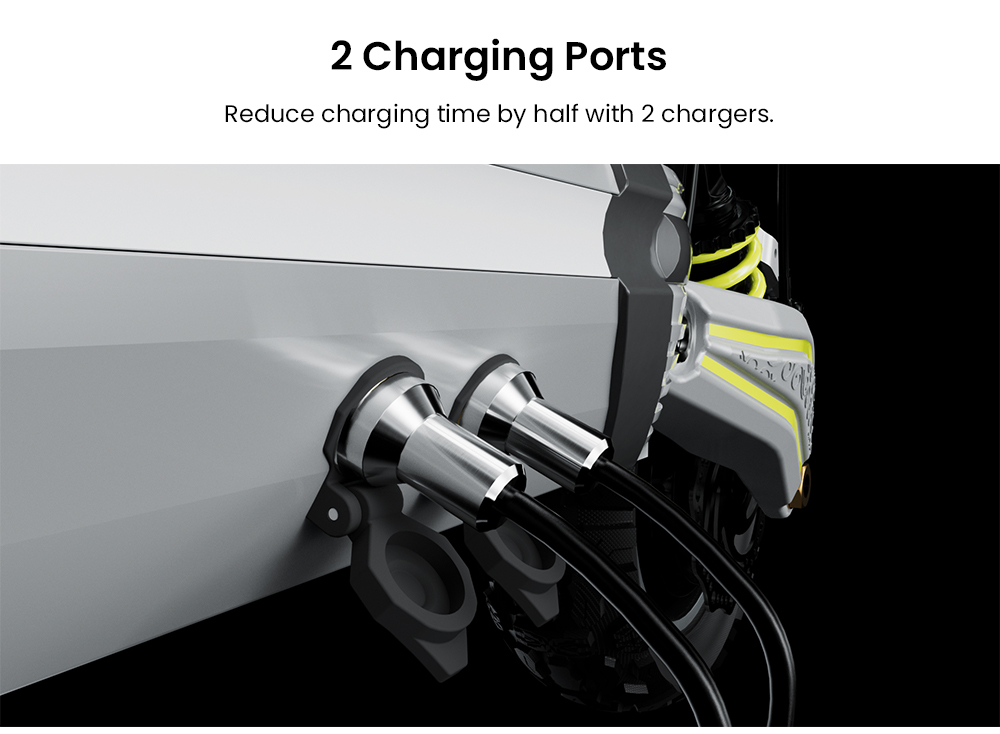 Mukuta 10 Plus Electric Scooter, 1400W*2 Motor, 60V 25.6Ah Battery, 10 inch Tires, 46mph Max Speed, 74 miles Range, Dual Hydraulic Brakes, Quadruple Spring Suspension, LCD Display