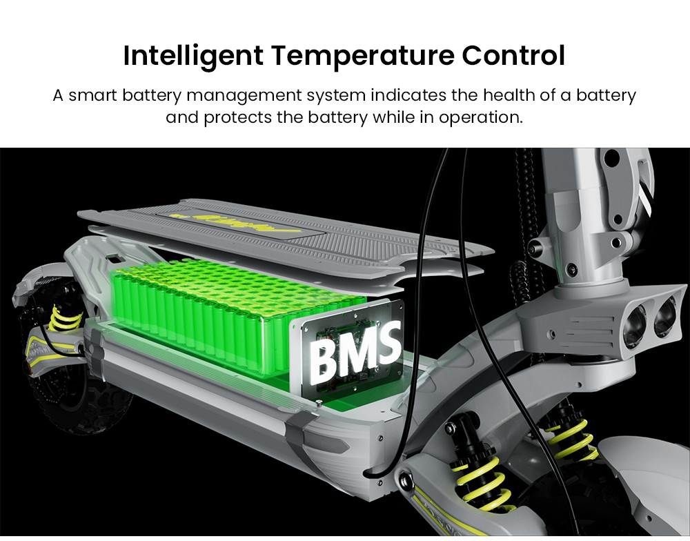 Mukuta 10 Plus Electric Scooter, 1400W*2 Motor, 60V 25.6Ah Battery, 10 inch Tires, 46mph Max Speed, 74 miles Range, Dual Hydraulic Brakes, Quadruple Spring Suspension, LCD Display