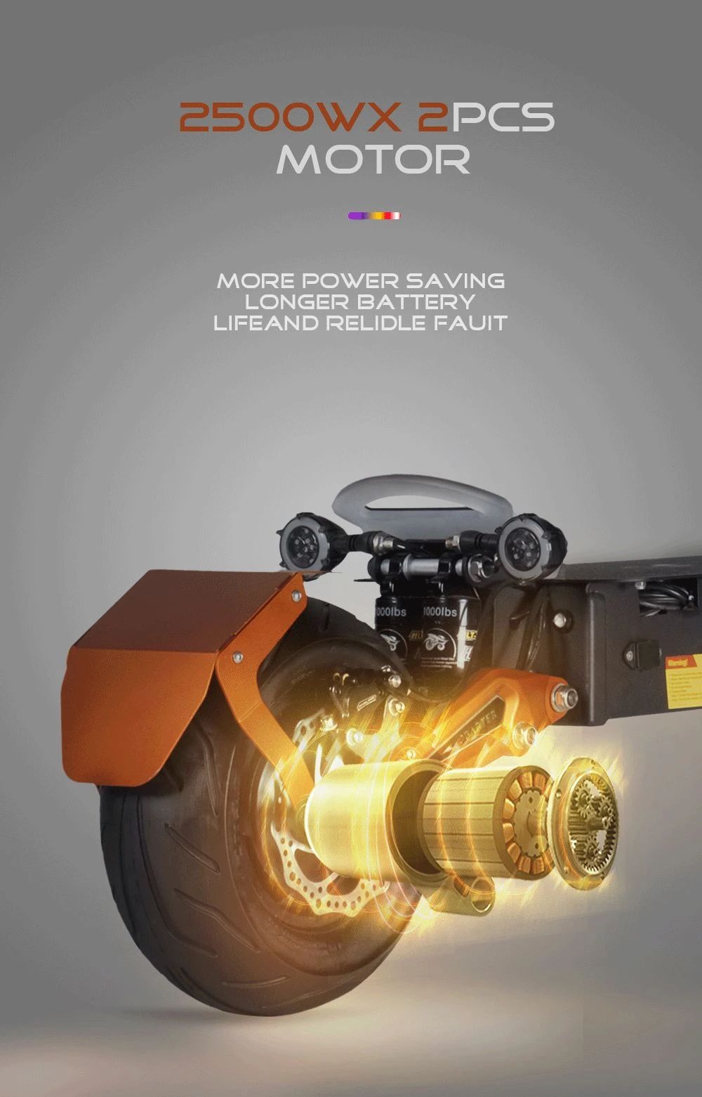 Refurbished OBARTER D5 Electric Scooter 12 inch Vacuum Tire 2*2500W Motor Removable 35Ah Battery for 60-120km Super Range