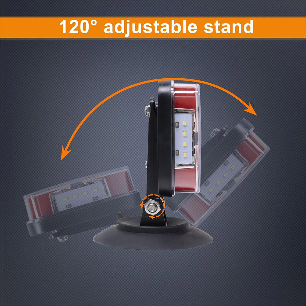 ORPRO 5023B LED Wireless Magnetic Trailer Lights, 7-Pin to 4-Way Adapter, IP67, for Trucks, RVs, Boats