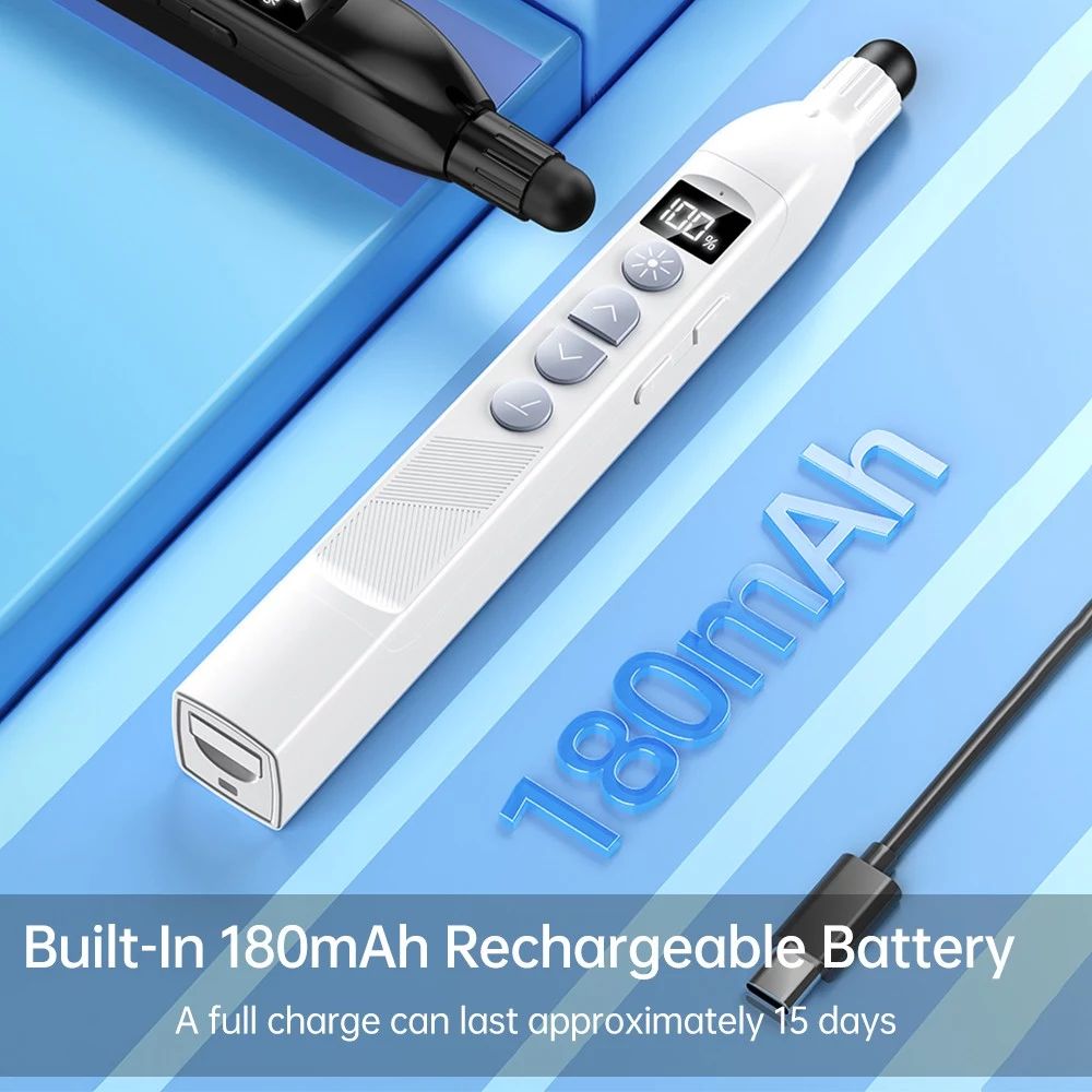 S18Pro Wireless Laser Pointer with Telescopic Stick, Black