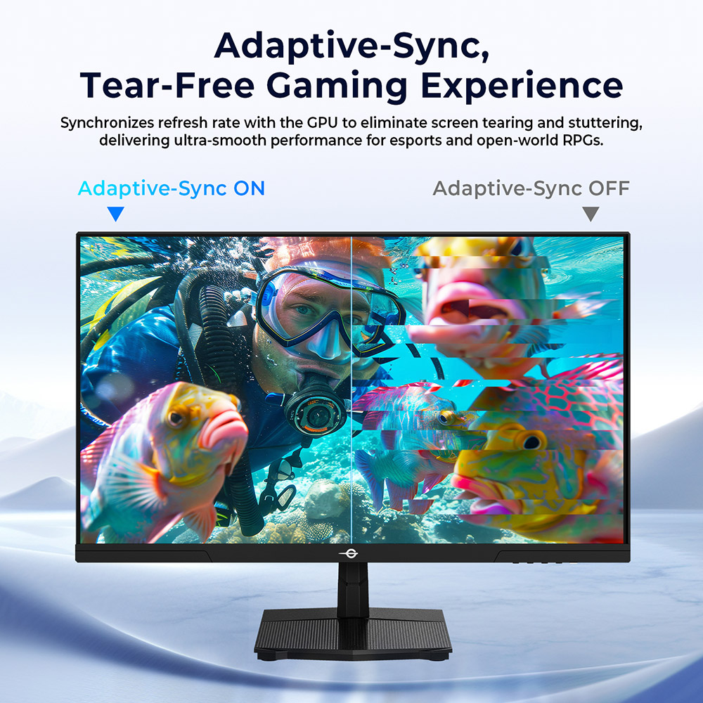 Refurbished TITAN ARMY P2718C Gaming Monitor, 27 inch 16:9 1920*1080 IPS Screen, 144Hz Refresh Rate, HDR10, Adaptive Sync, Low Blue Light & Flicker-free, 99% sRGB, Adjustable Stand, Supports VESA Mount, 1*HDMI 1.4, 1*DP 1.2