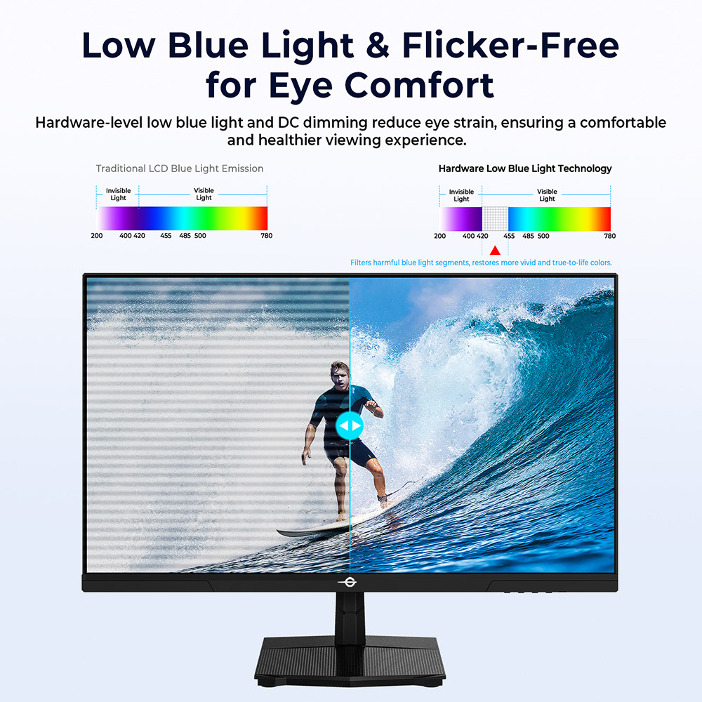 Refurbished TITAN ARMY P2718C Gaming Monitor, 27 inch 16:9 1920*1080 IPS Screen, 144Hz Refresh Rate, HDR10, Adaptive Sync, Low Blue Light & Flicker-free, 99% sRGB, Adjustable Stand, Supports VESA Mount, 1*HDMI 1.4, 1*DP 1.2