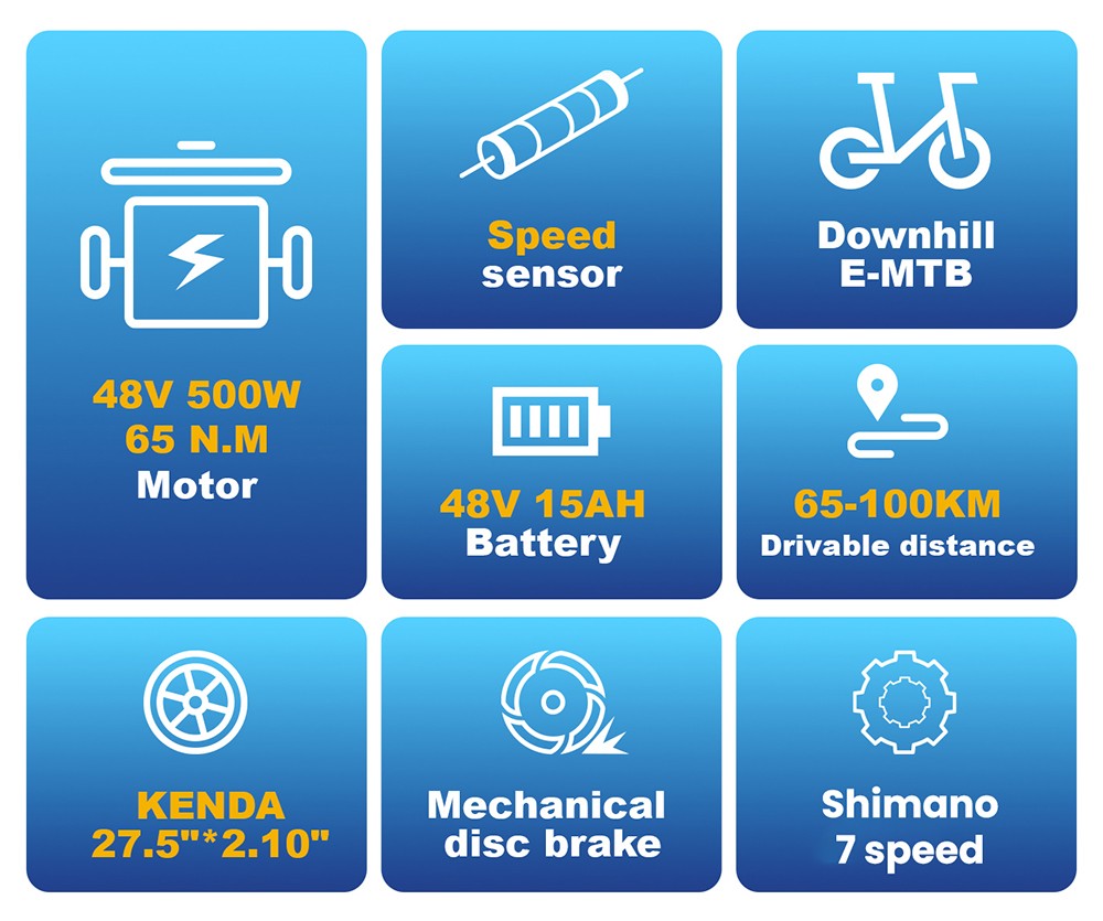 TTGO M310 Elektrofahrrad, 500-W-Motor, 48-V-15-Ah-Akku, 27,5-Zoll-Reifen, 25 km/h Höchstgeschwindigkeit, 100 km maximale Reichweite, mechanische Scheibenbremse, Shimano 7-Gang, LCD-Display – Grün