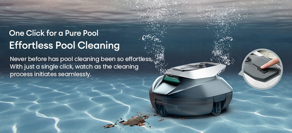 Robot nettoyeur de piscine Ultenic Pooleco 10s, autonomie de 90 min, télécommande/application, 5 200 mAh, 3 moteurs, pour piscines creusées/hors sol jusqu'à 850 pi²