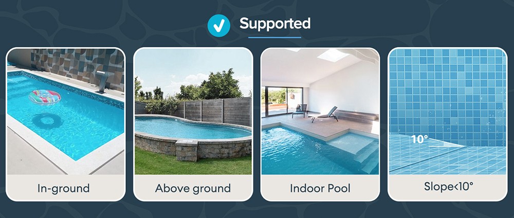 Robot nettoyeur de piscine Ultenic Pooleco 10s, autonomie de 90 min, télécommande/application, 5 200 mAh, 3 moteurs, pour piscines creusées/hors sol jusqu'à 850 pi²