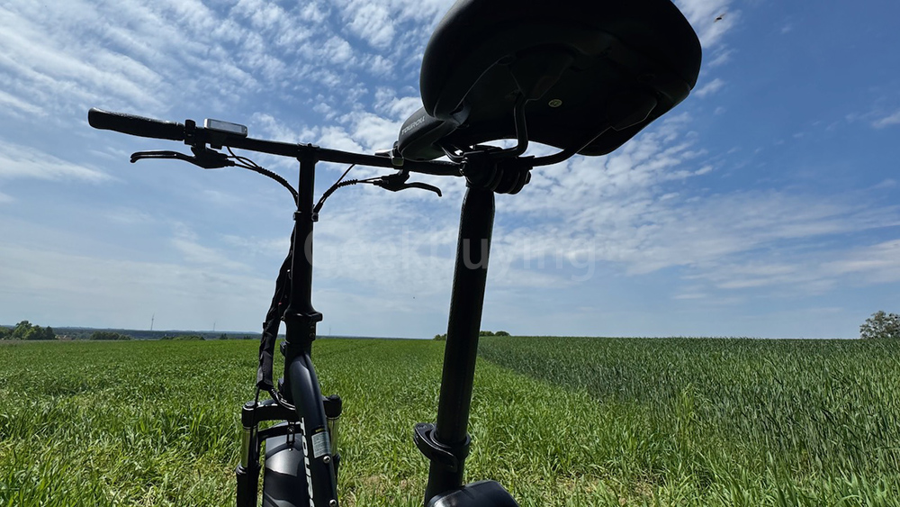 Touroll S2 Elektrofahrrad, 650 W max. Leistung, 48 V 15 Ah Akku, 20 x 4,0 Zoll Reifen, 25 km/h Max. Geschwindigkeit, 150 km max. Reichweite, mechanische Scheibenbremse & E-Bremse, mechanischer Stoßdämpfer, Shimano 7-Gang-Getriebe