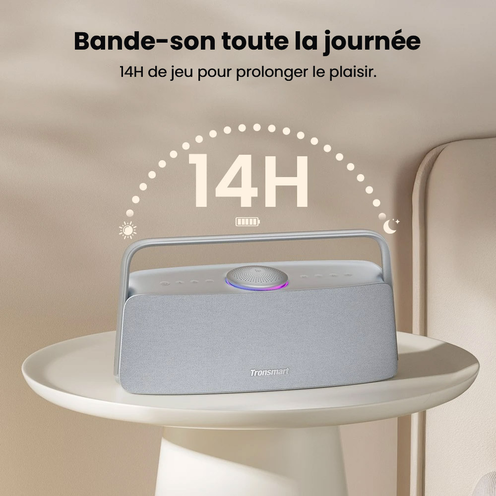 Enceinte audio spatiale domestique Tronsmart Fiitune X30, son haute résolution, autonomie de 14 heures
