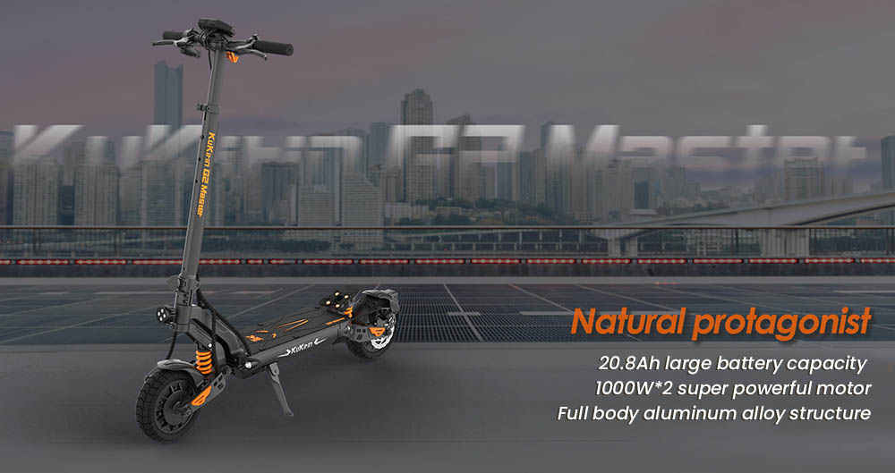 (2025 Upgrade) KUKIRIN G2 Master Elektroroller, 2 x 1000 W Motor, 52 V, 20,8 Ah Akku, 70 km maximale Reichweite, 60 km/h Höchstgeschwindigkeit
