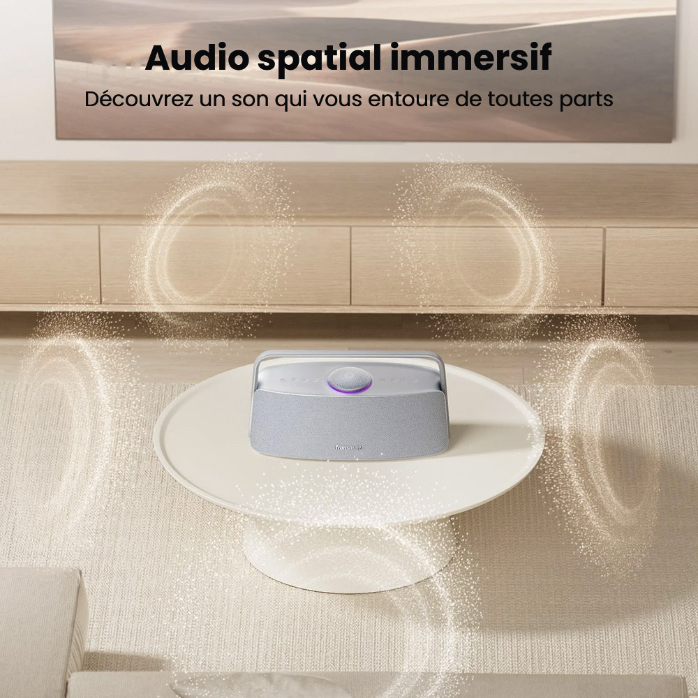 Enceinte audio spatiale domestique Tronsmart Fiitune X30, son haute résolution, autonomie de 14 heures