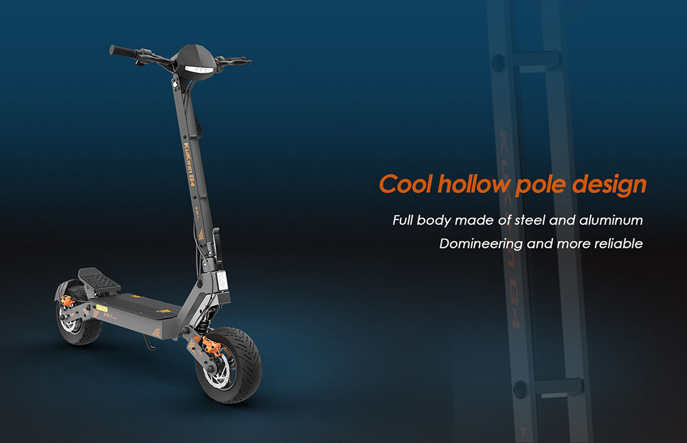 KuKirin G4 Electric Scooter, 2*1000W Motor, 60V 20Ah Battery, 11 inch Tires, 70km/h Max Speed, 75km Range, Front & Rear Disc Brakes, Four-arm Shock Absorber