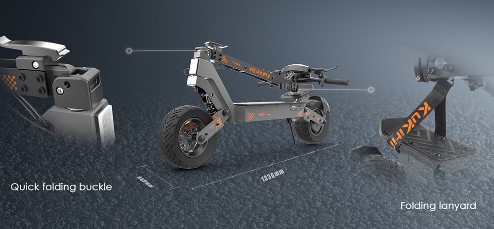 KuKirin G4 Electric Scooter, 2*1000W Motor, 60V 20Ah Battery, 11 inch Tires, 70km/h Max Speed, 75km Range, Front & Rear Disc Brakes, Four-arm Shock Absorber