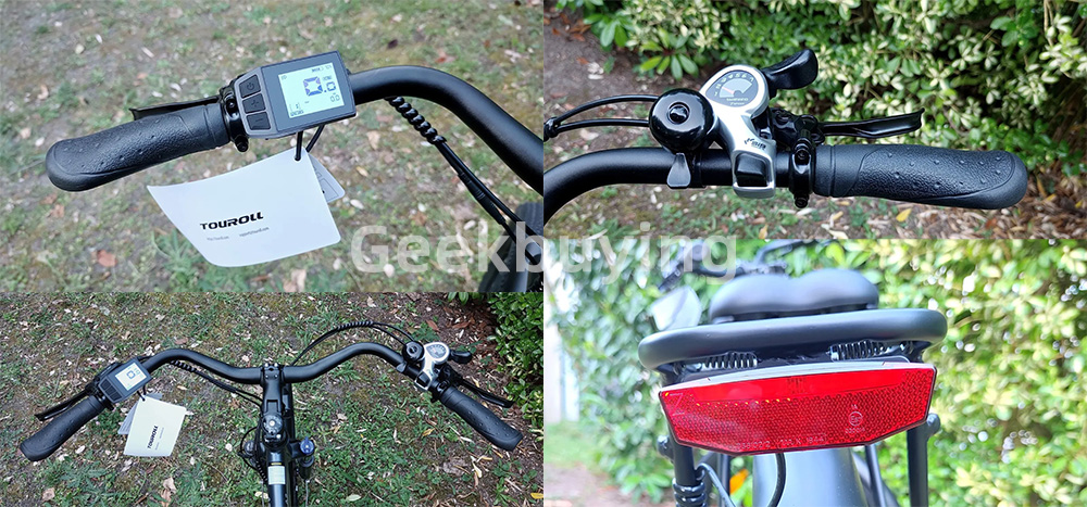 Touroll MA2 Electric Bike, 250W Mid-Drive Motor, 36V 13Ah Battery, 27.5” Tires, 25km/h Max Speed, 100km Max Range, Hydraulic Disc Brake, Suspension Fork with Lockout, Shimano 7-speed - Grey