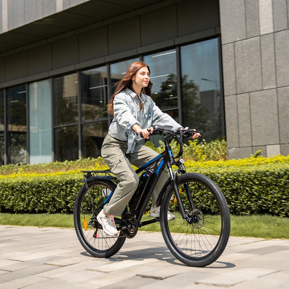 DUOTTS C29 Electric Bike 750W 29*2.1 inch Wheel 48V 15Ah Battery 80-100km Max range, 50km/h Max Speed Shimano 21 Speed Gear Electric Mountain Bike with Rear Rack IP54 Waterproof Smart APP - Black