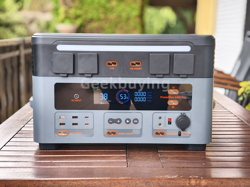 Blackview Oscal PowerMax 2400 Pro Portable Power Station, 2016Wh 2400W Outdoor Generator, 3500+ Cycles LiFePO4, Dual Speakers, 1.2H Fast Charge, Smart APP