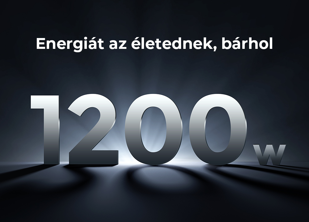 FOSSiBOT F1200 Hordozható Erőmű, 1024 Wh Kapacitás, 1200 W Névleges Teljesítmény, 3 LED Világítási Mód, 7 Kimeneti Port, BMS Védelem, <10 ms Átkapcsolás, 5 Fokozatú Bemeneti Szabályozó, EV Minőségű LiFePO4 Akkumulátor, 4000+ Ciklusidő