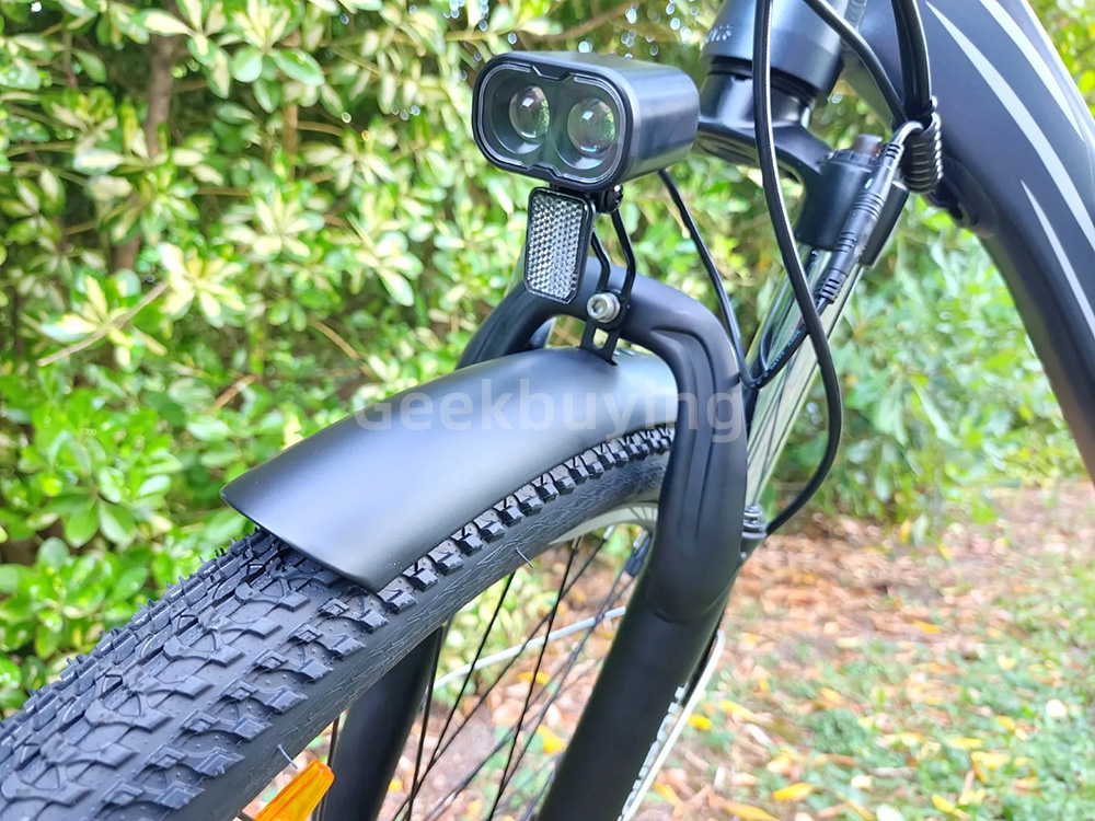 Touroll MA2 Elektrofahrrad, 250W Mittelmotor, 36V 13Ah Akku, 27,5 Zoll Reifen, 25 km/h Höchstgeschwindigkeit, 100 km maximale Reichweite, hydraulische Scheibenbremse, Federgabel mit Verriegelung, Shimano 7-Gang-Schaltung – Braun