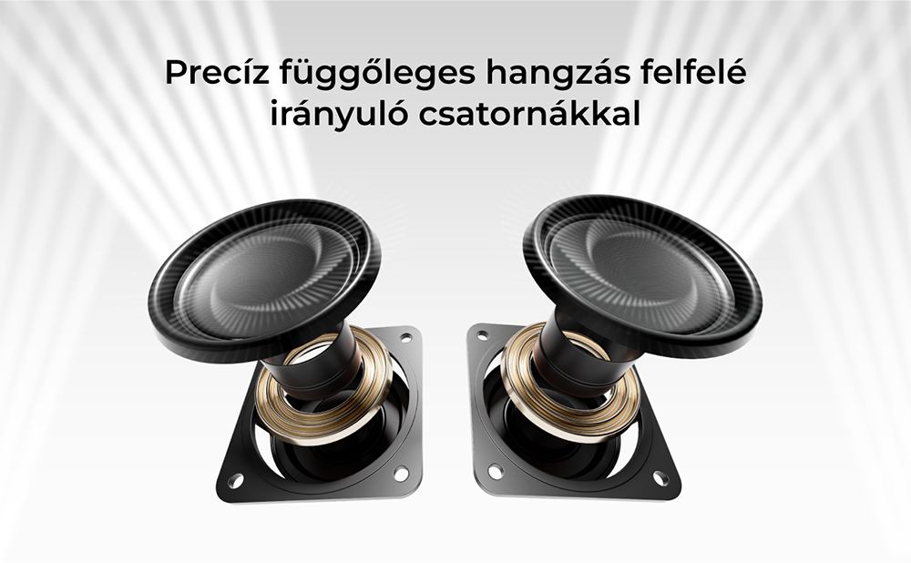 Ultimea Skywave F30 3.1.2 Soundbar, Dolby Atmos, Applikációvezérlés, 300 W csúcsteljesítmény, CEC funkció, Bluetooth 5.4, 10 sávos grafikus hangszínszabályzó beállítások, 121 előre beállított EQ mátrix