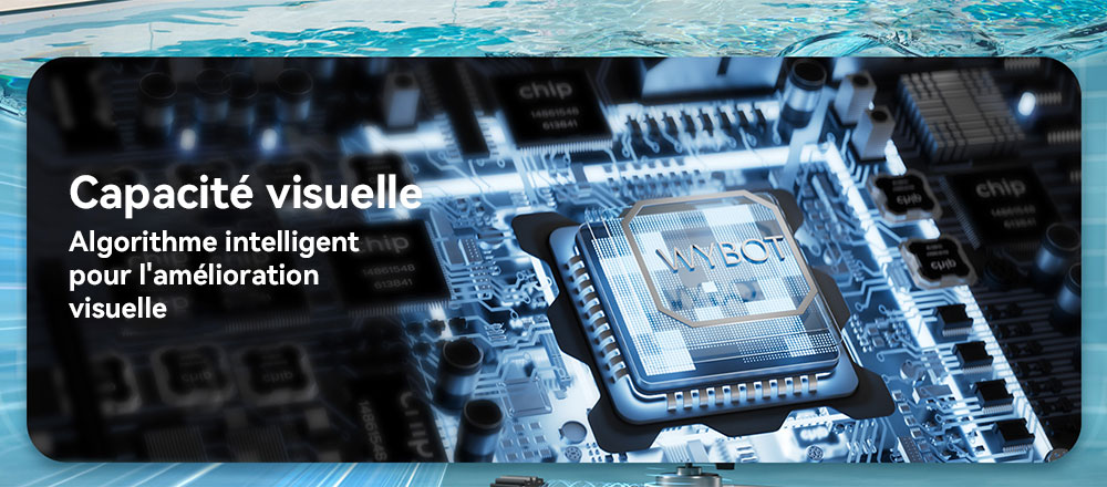 Aspirateur robot de piscine sans fil WYBOT C2 Vision, détection de débris avec caméra AI, nettoyage principal 8 en 1, filtration à deux couches, moteurs sans balais pour une aspiration puissante, pour piscines jusqu'à 1940 pieds carrés, noir vert