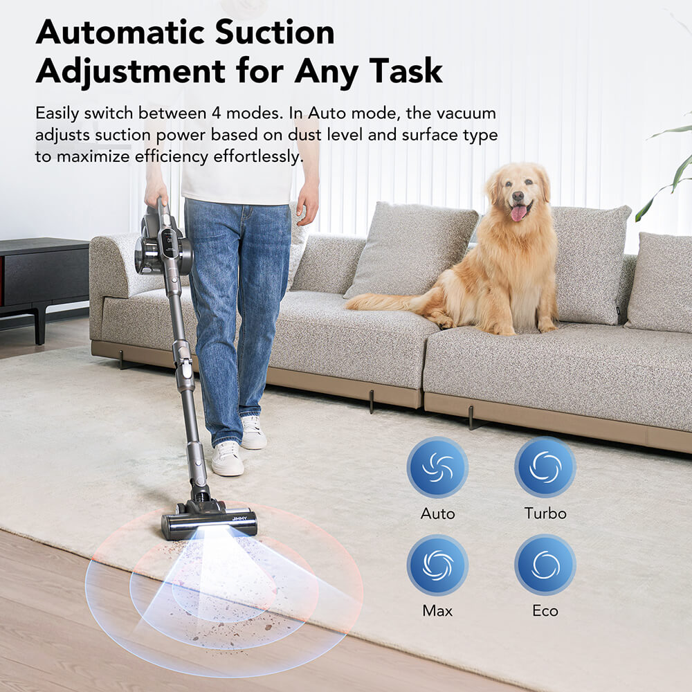 JIMMY H11 Pro Cordless Vacuum Cleaner, 700W/260AW Suction, 90 mins Runtime, Flexible Mental Tube, 7 Cleaning Tools, LED Display, for Carpets/Hard Floors - Dark Gray