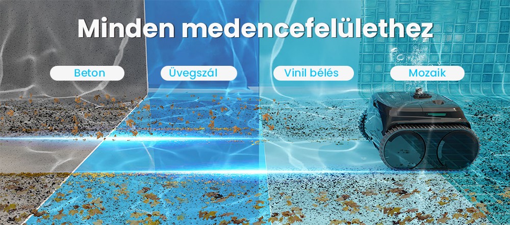 WYBOT C2 vezeték nélküli medence robotporszívó, fal- és vízvonaltisztítás, kettős tisztítású szűrés, akár 236,5 négyzetméteres földbe süllyesztett medencékhez, fekete-zöld