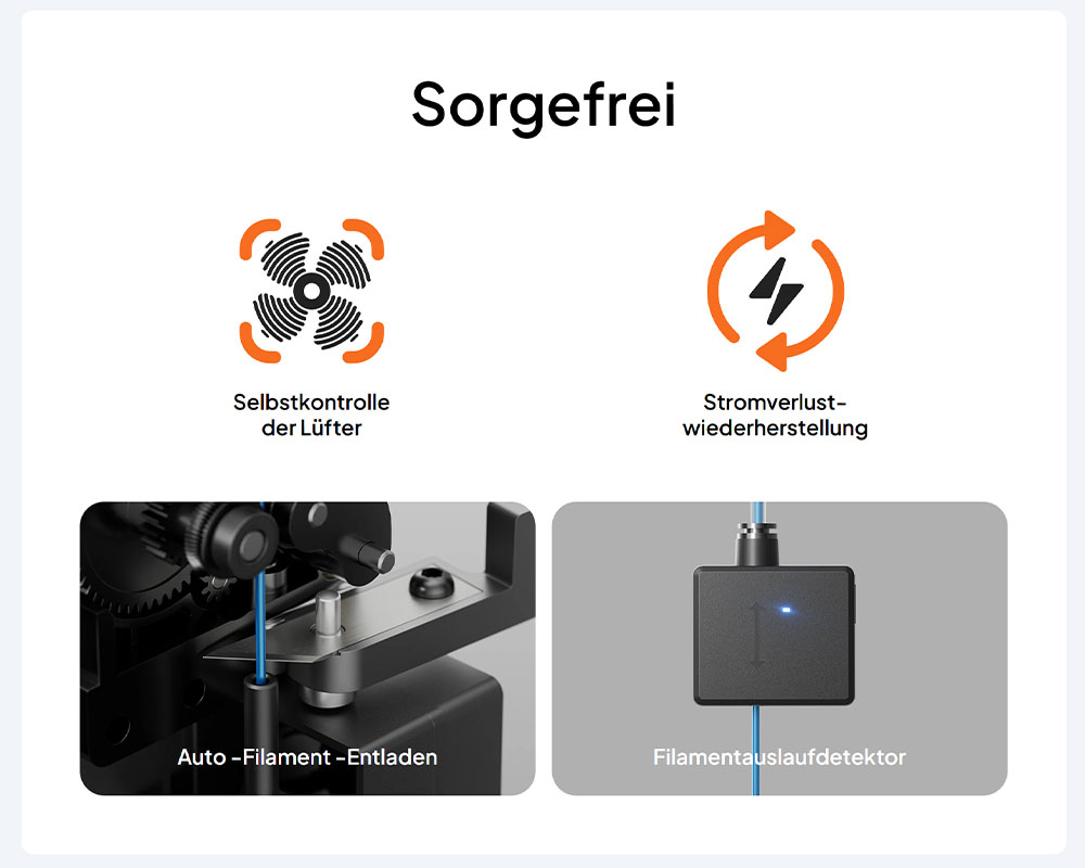 Elegoo Centauri Carbon 3D-Drucker, CoreXY 500mm/s, 320°C Düse, Carbon/PLA/ABS-kompatibel, Auto-leveling, 256*256*256mm