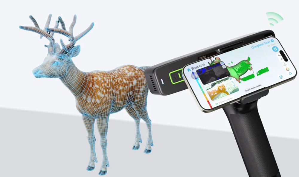 Creality CR Scan Otter Lite 3D-Scanner, 0,05 mm Genauigkeit, Objekte zwischen 20-2000 mm, 24-Bit-Vollfarbscannen, Gesichts- und Körperscan